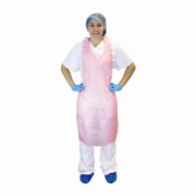 10-mic 28x46" Red High Density Polyethylene Disposable Apron cs/1000