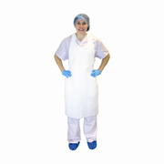 10-mic 28x46" White High Density Polyethylene Disposable Apron cs/1000