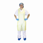 10-mic 28x46" Yellow High Density Polyethylene Disposable Apron cs/1000