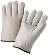 Driver's Glove, Quality Cowhide w/S-Thumb & Pull-Strap (XL) natural 12/pr