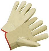 Driver's Glove, Premium Cowhide w/Keystone Thumb (L) tan 12/pr