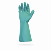 11-mil 13" Green Unlined Nitrile Glove with Diamond Grip (M) 12/pr