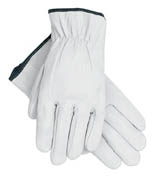 Driver's Glove, Premium Goatskin w/Straight Thumb (M) lt-gray 12/pr