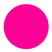 Inventory Label 1.5" Fluorescent Pink Circle roll/500