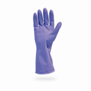 16-mil 12" Purple Flock Lined Latex Glove (XL) 12/pr