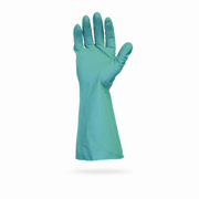 22-mil 18" Green Unlined Nitrile Glove with Diamond Grip (L) 1/pr