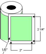Direct Thermal 2.25" x 2" Label 1" Core Roll w/Perf  cs/5,480