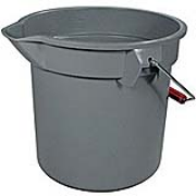 10-qt. Gray Plastic Round Pail 1/ea