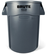 Round Brute® Container with Venting Channels 44-gal. Gray 1/ea