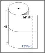 Cohesive Bubble Roll 5/16"x48"x188' 24"-Slit Perf-12