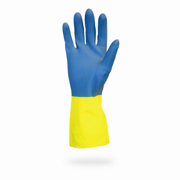 28-mil 12" Flock Lined Neoprene Coated Latex Gloves (L) 12/pr