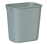 Deskside Plastic Wastebaskets 13-5/8 qt. (Gray) 1/ea
