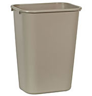 Deskside Plastic Wastebaskets 41-1/4 qt. (Beige) 1/ea