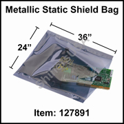 3 mil Metallic Static Shield Bag 24" x 36" Silver cs/100