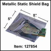 3 mil Metallic Static Shield Bag 5" x 8" Silver cs/100