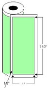 Thermal Transfer 3.5" x 1" Label 3" Core Roll w/Perf cs/33,000