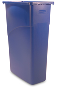 Slim Jiml®  Rectangular Waste Containers 23-gal. (Blue) 1/ea