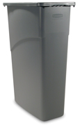 Slim Jiml®  Rectangular Waste Containers 23-gal. (Gray) 1/ea