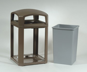 LANDMARK SERIES™ Classic Dome Top Container 50-gal. (Sable) 1/ea