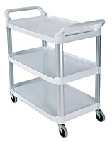 3-Shelf Utility Cart (Off-White) 300-lb 1/ea