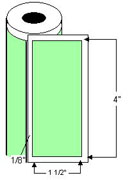 Direct Thermal 4" x 1.5" Label 1" Core Roll w/Perf  cs/6,480