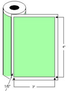 Direct Thermal 4" x 3" Label 3" Core Roll w/Perf Uncoated cs/7,600