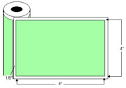 Direct Thermal CTD 4" x 6" Label .75" Core Roll w/Perf Portable Printer cs/1,040