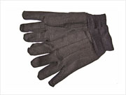 Brown Jersey Cotton  Gloves Men's 12/pair