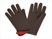 Brown Jersey Glove w/RedFleece Lining (ladie's) 12/pair