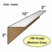 Edge Board Corner Protectors .160" x 2" x 2" x 12" skid / 4480