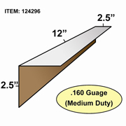 Edge Board Corner Protectors .160" x 2.5" x 2.5" x 12" skid / 3840