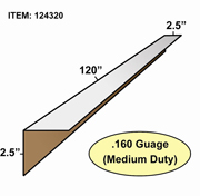 Edge Board Corner Protectors .160" x 2.5" x 2.5" x 120" skid / 640