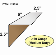 Edge Board Corner Protectors .160" x 2.5" x 2.5" x 6" skid / 7680
