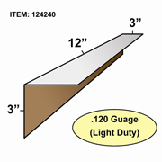 Edge Board Corner Protectors .120" x 3" x 3" x 12" skid / 4200