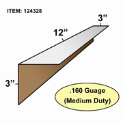 Edge Board Corner Protectors .160" x 3" x 3" x 12" skid / 3200