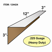 Edge Board Corner Protectors .225" x 3" x 3" x 12" skid / 2200