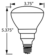 Incandescent Bulb BR30 Med-Base 65-wat Frosted S3408 1/ea