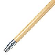Metal-Tip Threaded End Broom Handle 15/16" x 60" Wood