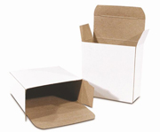1-1/2x1-1/2x3" White Reverse Tuck Folding Folding Carton cs/500