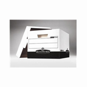 Economy File Corrugated Storage Box With Lid 15x12x10" Black cs/12