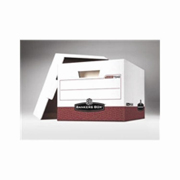 Economy File Corrugated Storage Box With Lid 15x12x10" Red cs/12