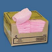 Food Service Wipers, Pink/White 12x21", cs/200