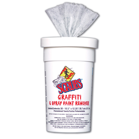 SCRUBS® Graffiti & Spray Paint Remover Towels -cs/180