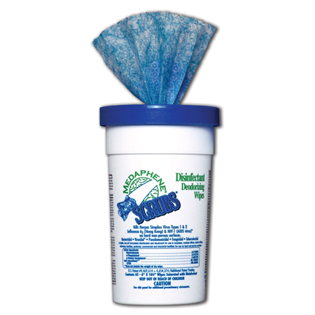 SCRUBS® MEDAPHENE® Disinfectant Deodorizing Wipes - 65 cnt container