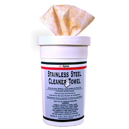 SCRUBS® Stainless Steel Cleaner Wipes 9.25 x 10.5, cs/180