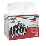 Brawny Industrial Light-Duty Wipers - White, 8"x12.5", cs/2960
