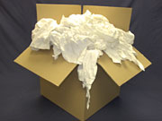 WHITE KNIT (new, washed & bleached) - 25 lb BX