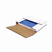 9-5/8x6-5/8x1-1/4" White Multi-Depth Corrugated Bookfold Mailer 1/ea