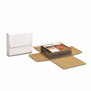 11-1/8x8-5/8x2" Self-Seal White Corrugated Bookfold Mailer 1/ea