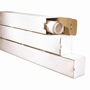 3x3x18" White Corrugated Square Tube 1/ea